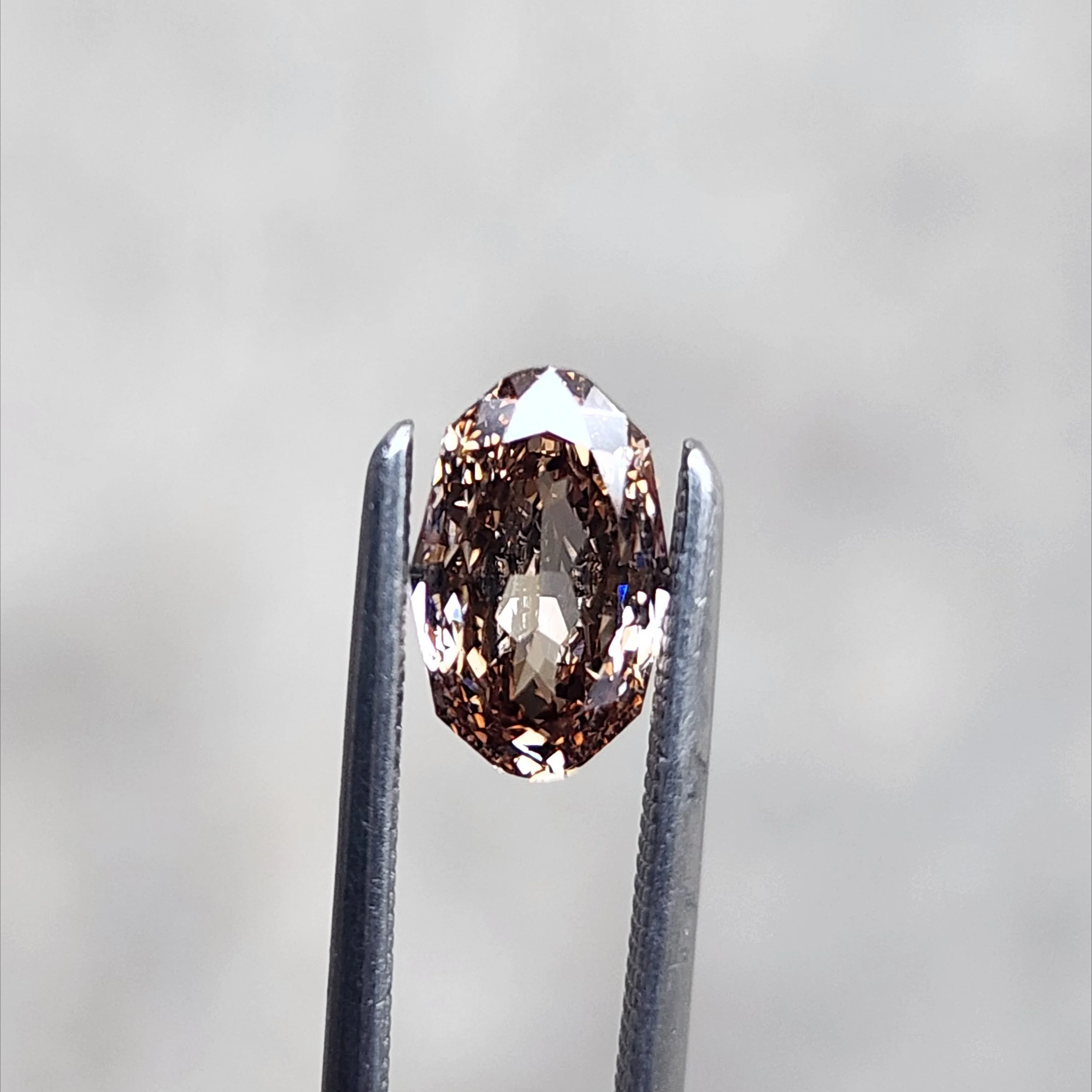 1.01ct Lab Grown Champagne Oval Diamond VS