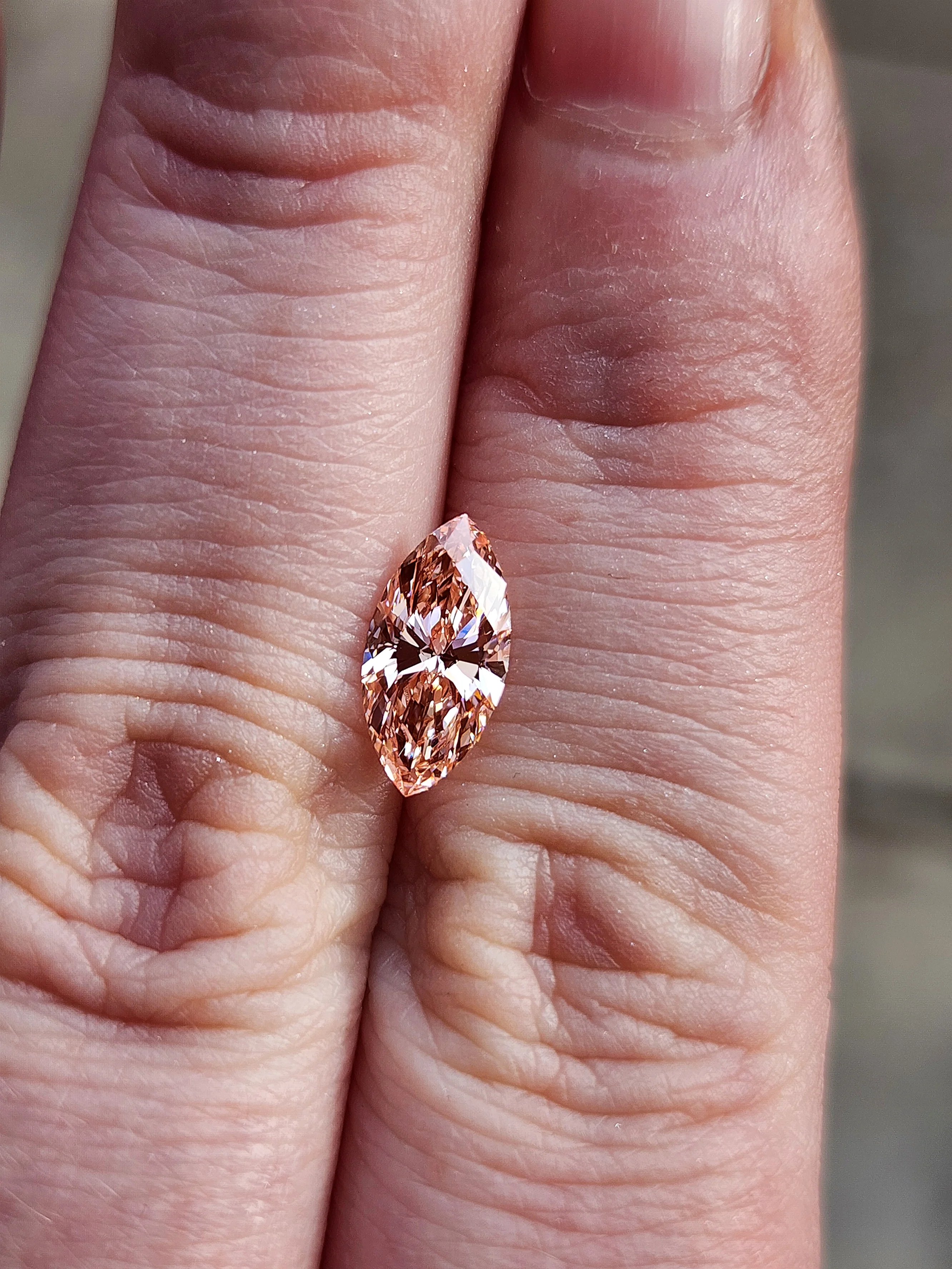 1.17ct Marquise Cut Lab Fancy Pink Diamond VVS2 - Image 2
