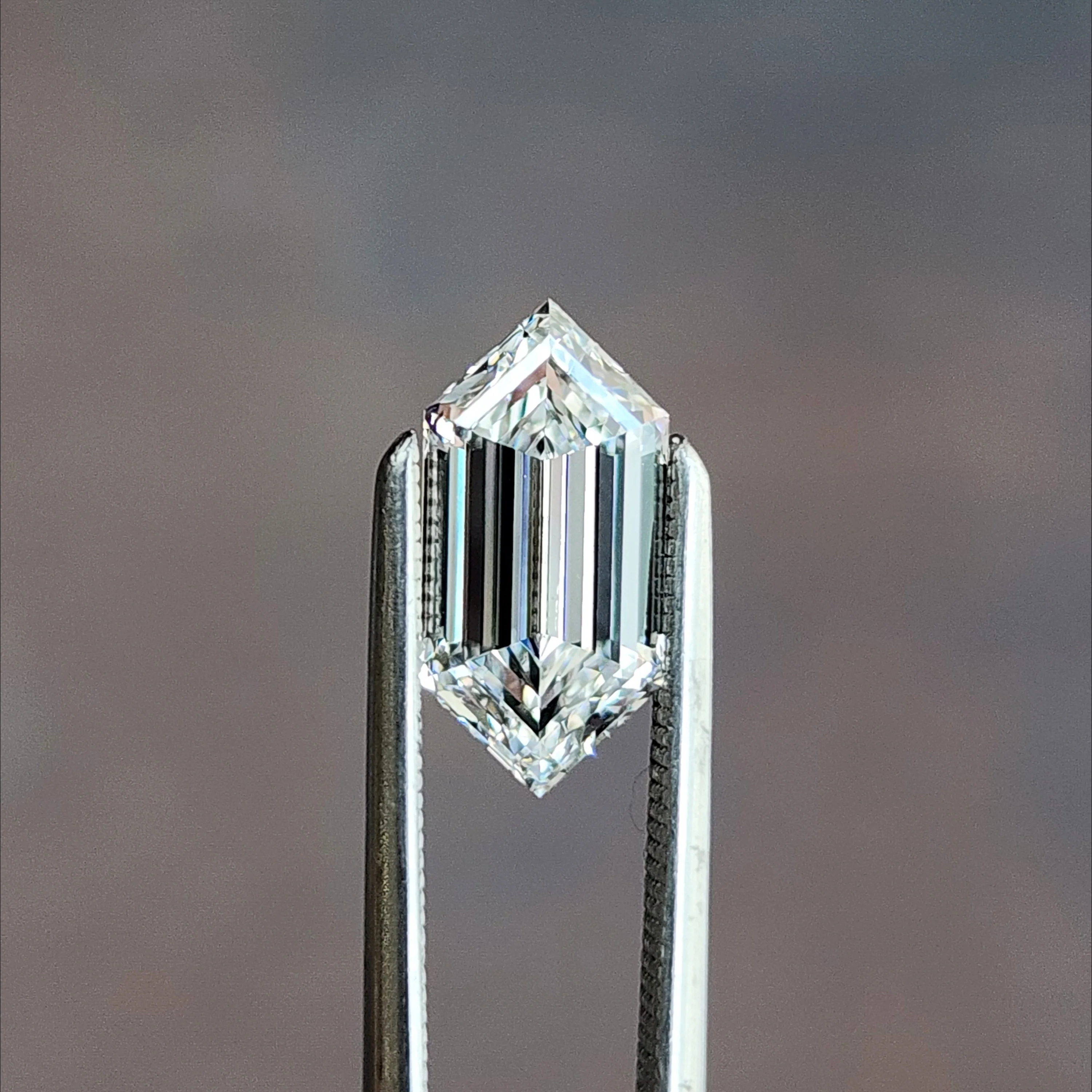 1.39ct Duchess Cut Elongated Hexagon Lab Diamond E/VVS2