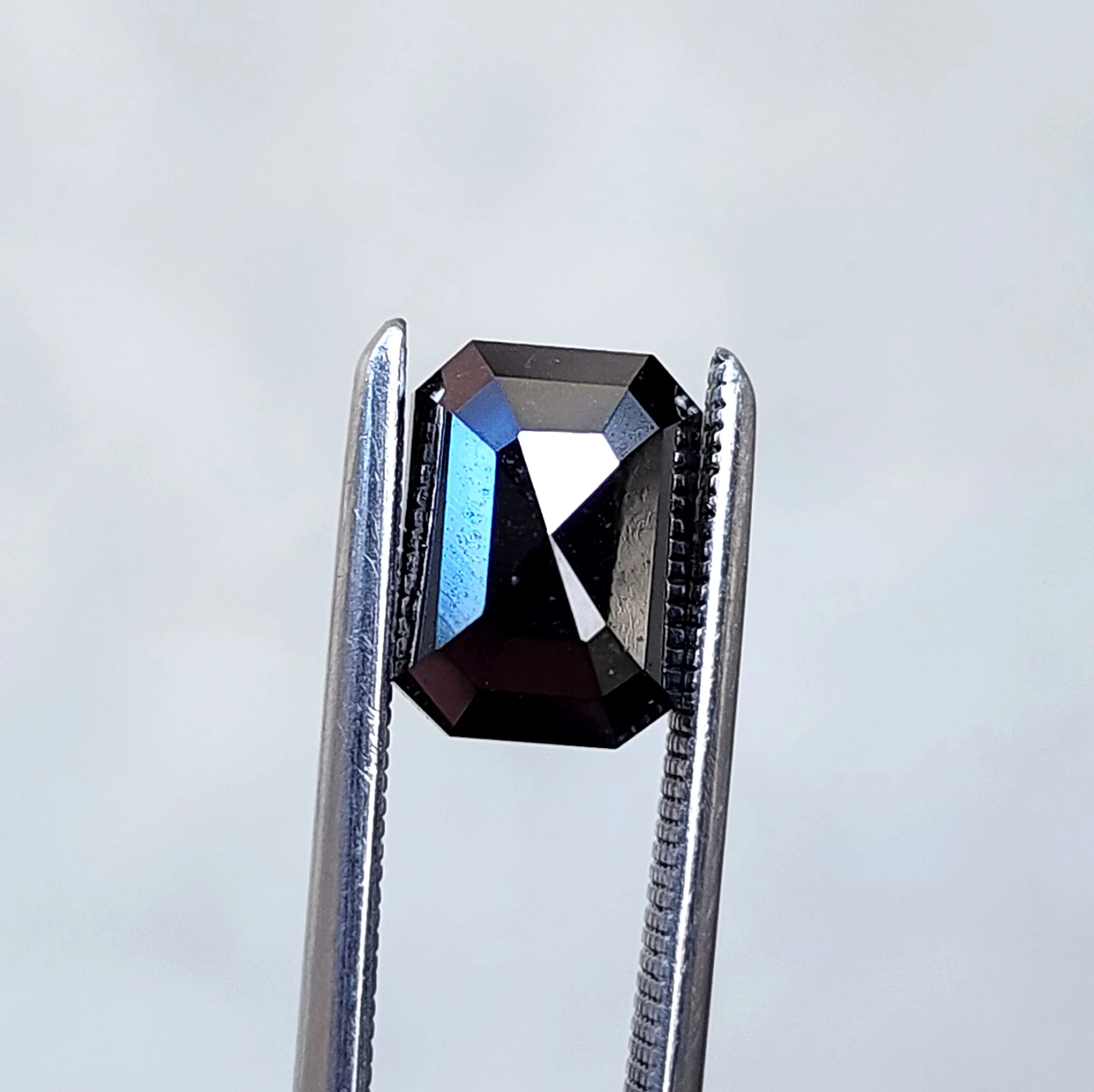 1.48ct Rose Cut Rectangle Black Diamond (Heat Treated)
