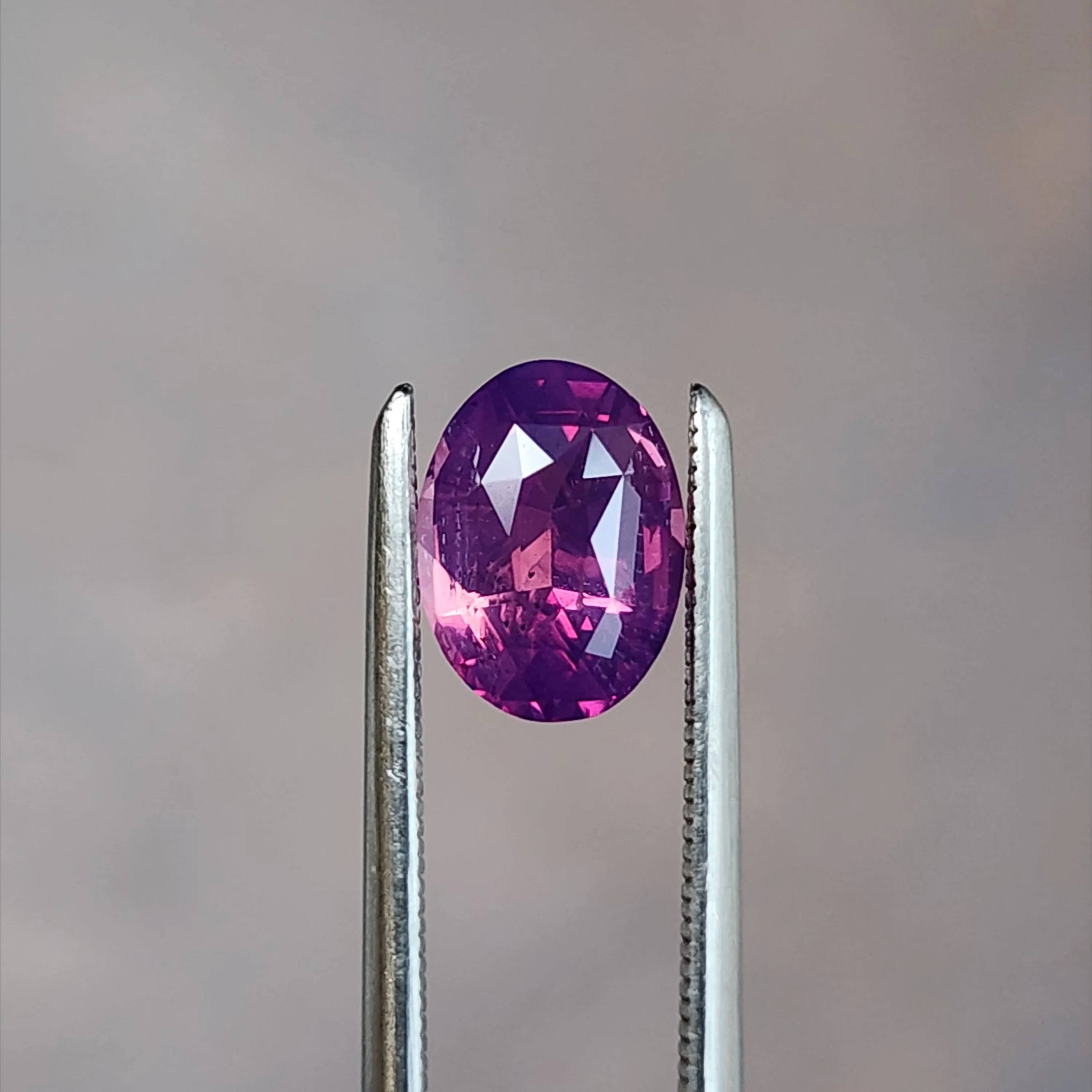 1.56ct Natural Purple Pink Oval Sapphire from Sri Lanka