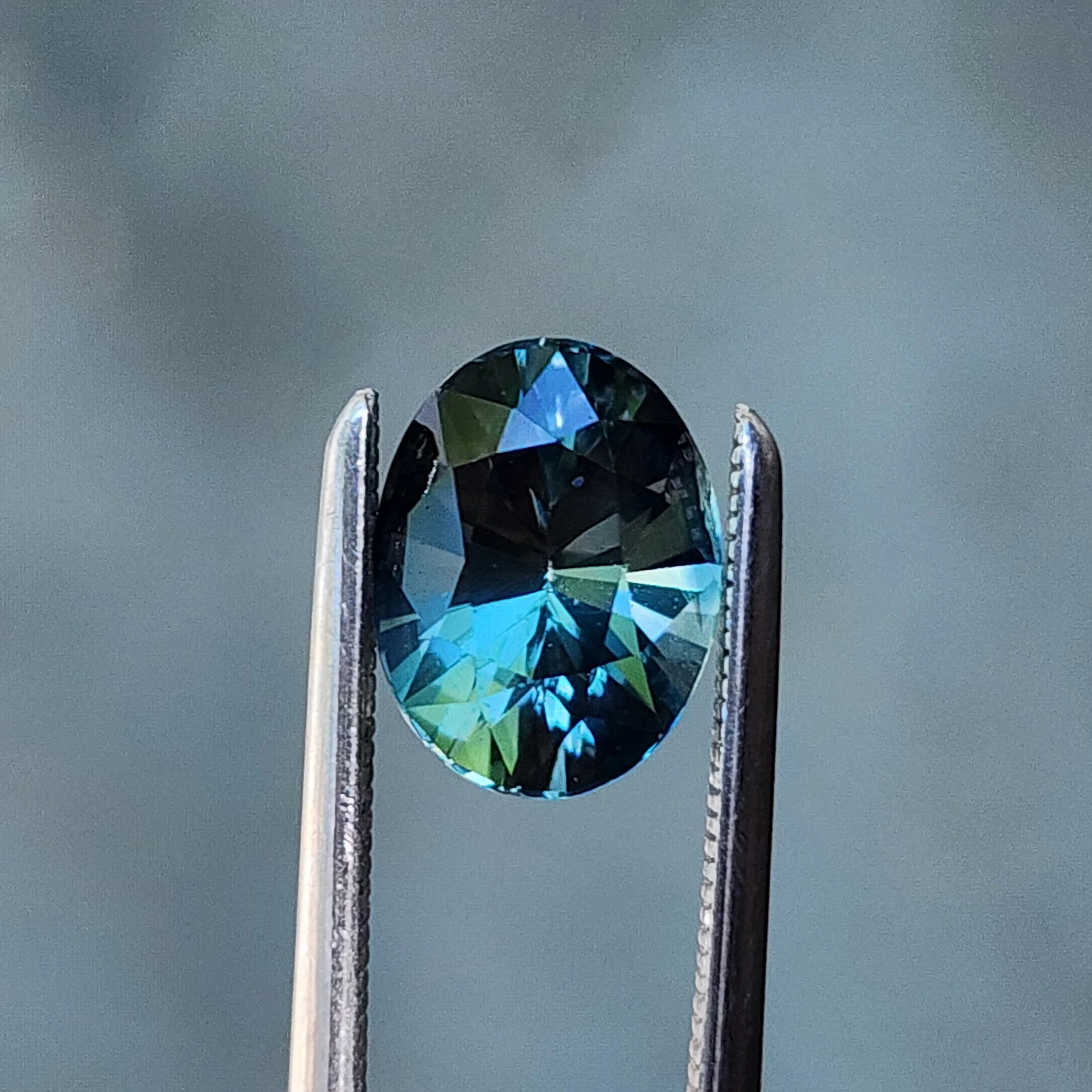 2.0ct Natural Blue Green Oval Sapphire - Madagascar