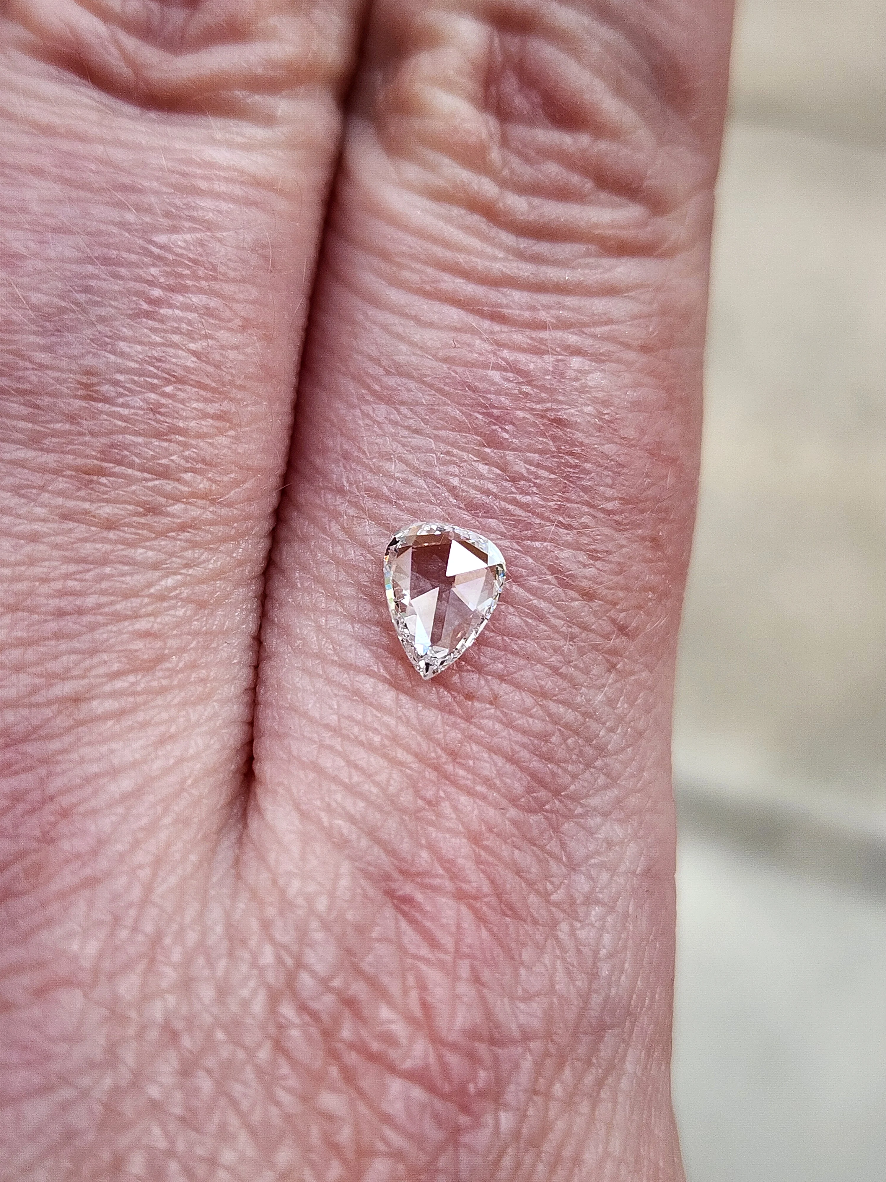 .46ct Natural Rose Cut Pear Diamond D/SI2 - Image 2
