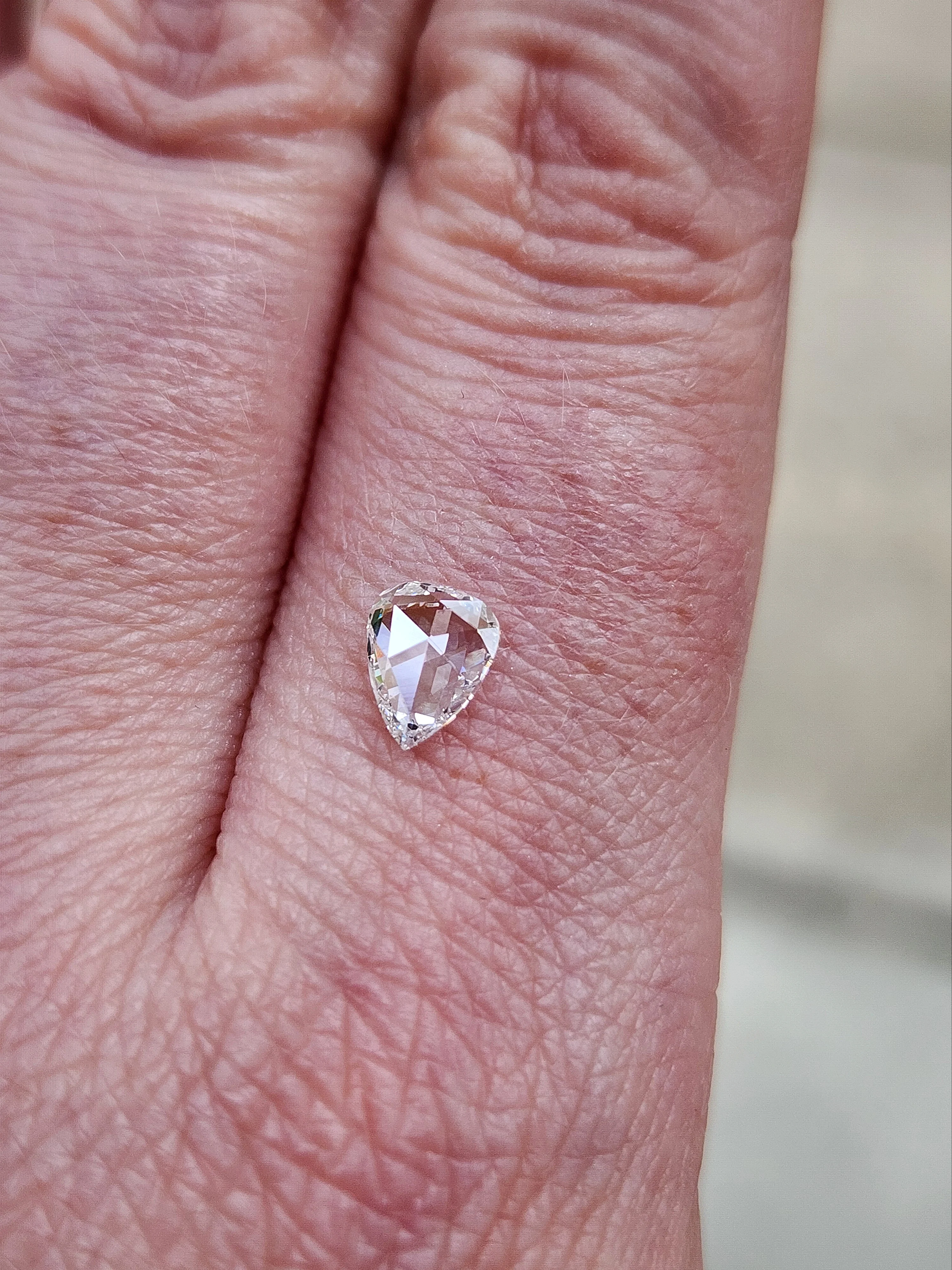 .46ct Natural Rose Cut Pear Diamond D/SI2 - Image 3