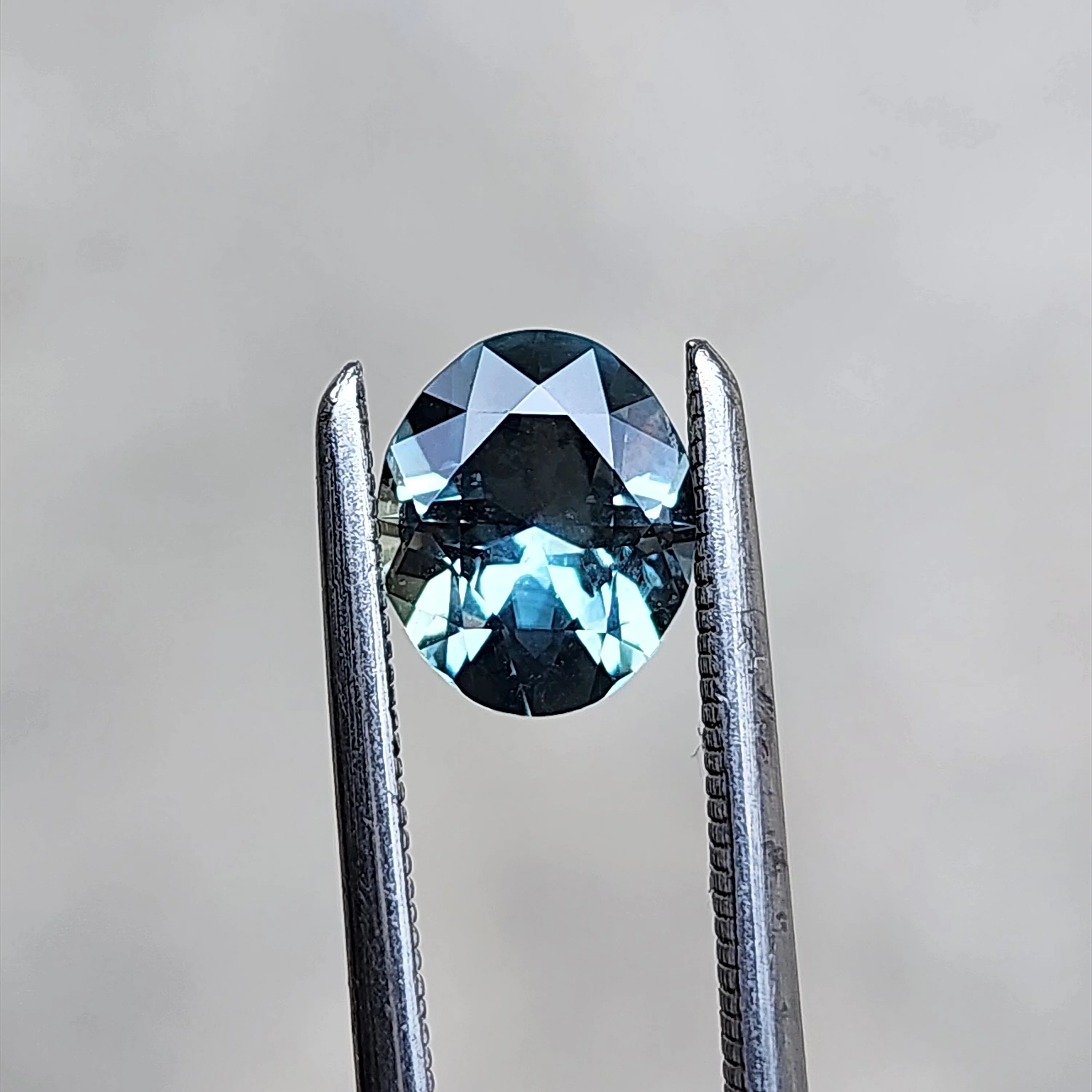 .88ct Natural Light Bluegreen Montana Sapphire Oval Unheated