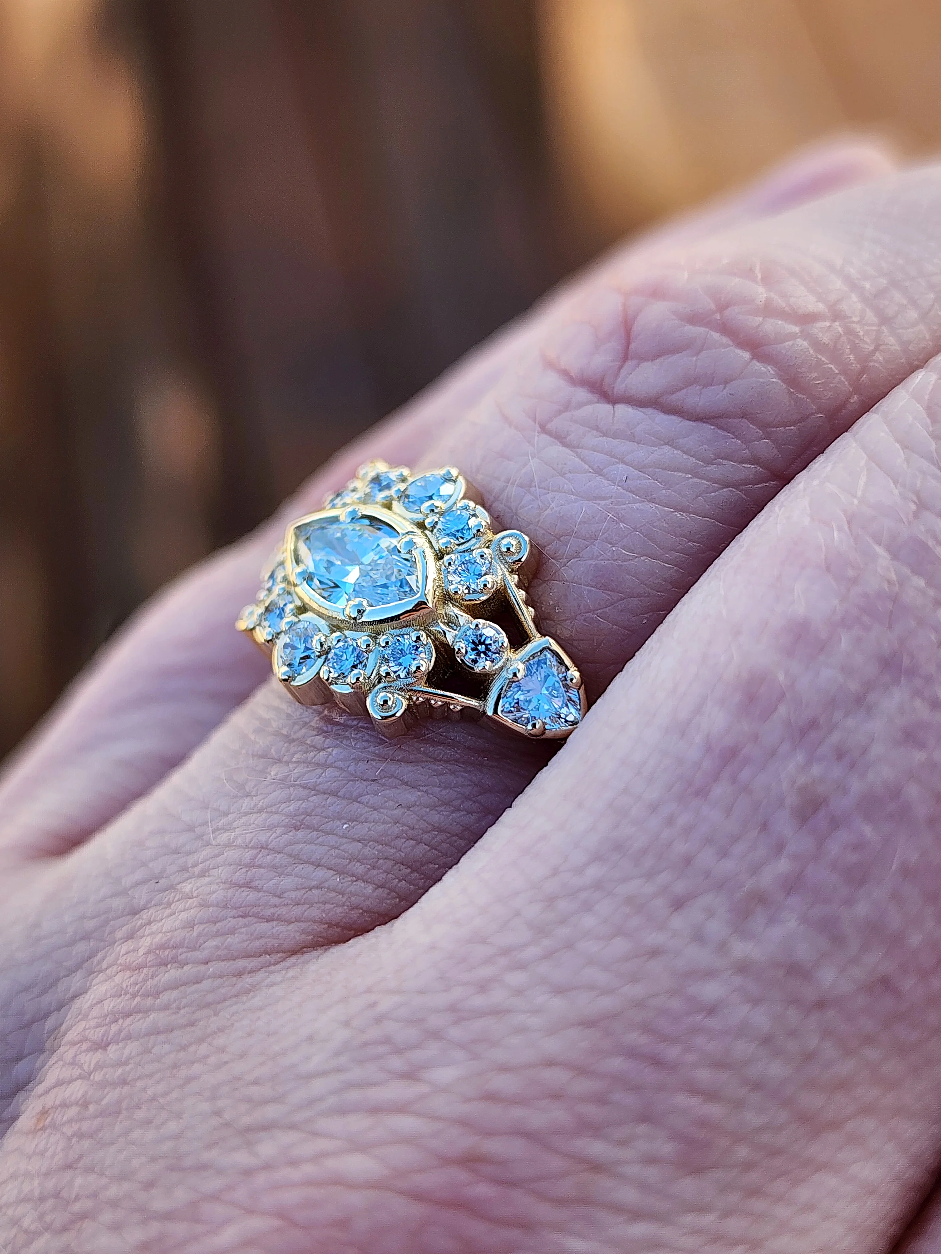 *Setting Only* - Belle Epoque Antique Styled Engagement Ring - Image 12