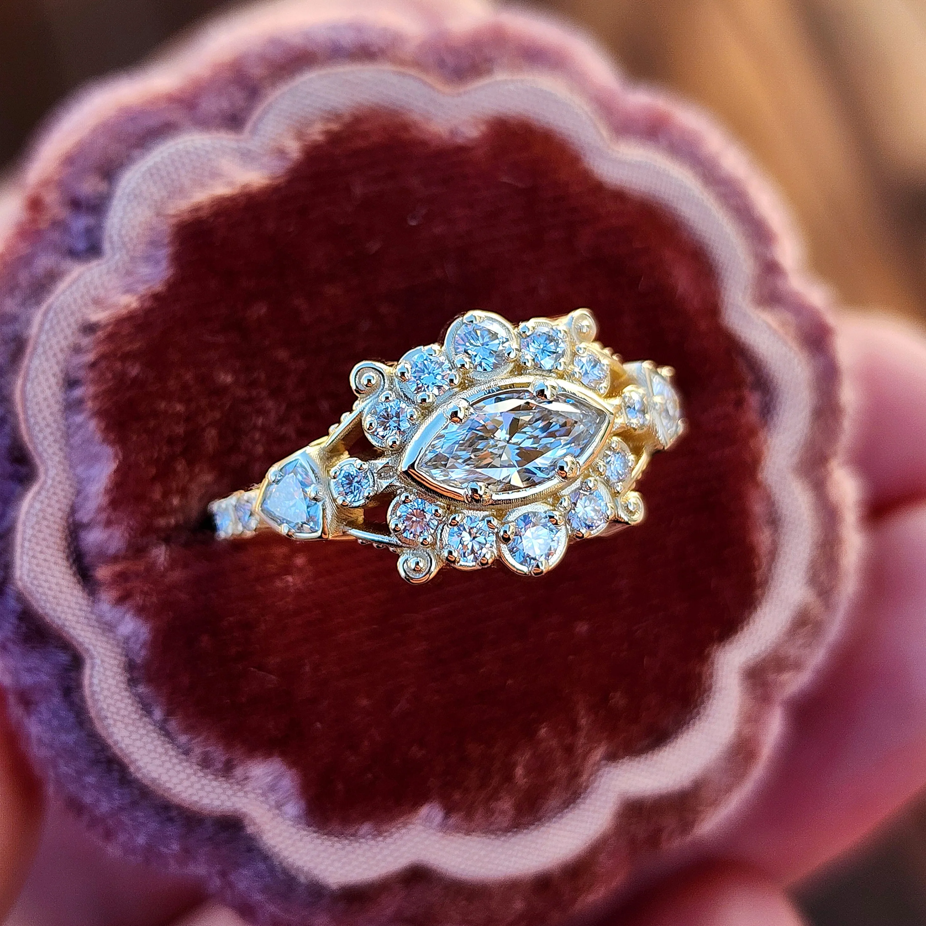*Setting Only* - Belle Epoque Antique Styled Engagement Ring - Image 2