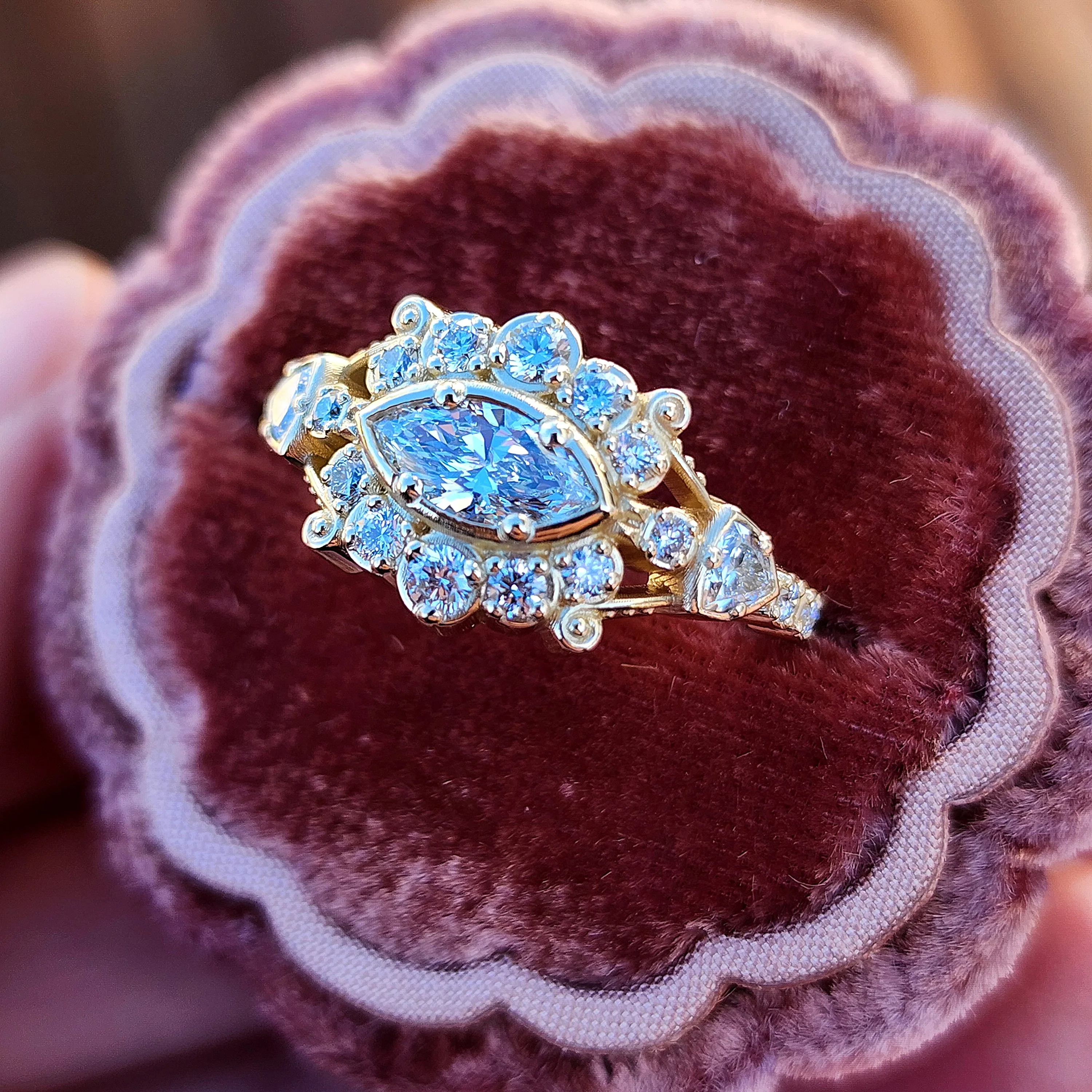 *Setting Only* - Belle Epoque Antique Styled Engagement Ring - Image 5
