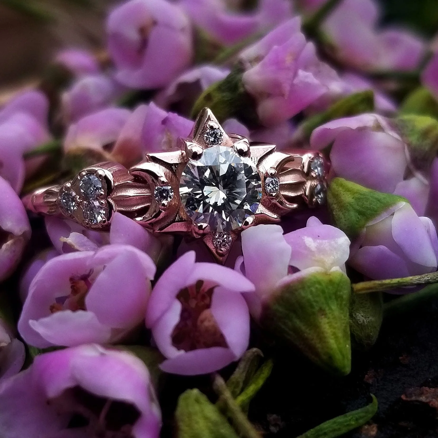 *Setting Only* Celestial Engagement Ring for Build your own Ring - Image 3
