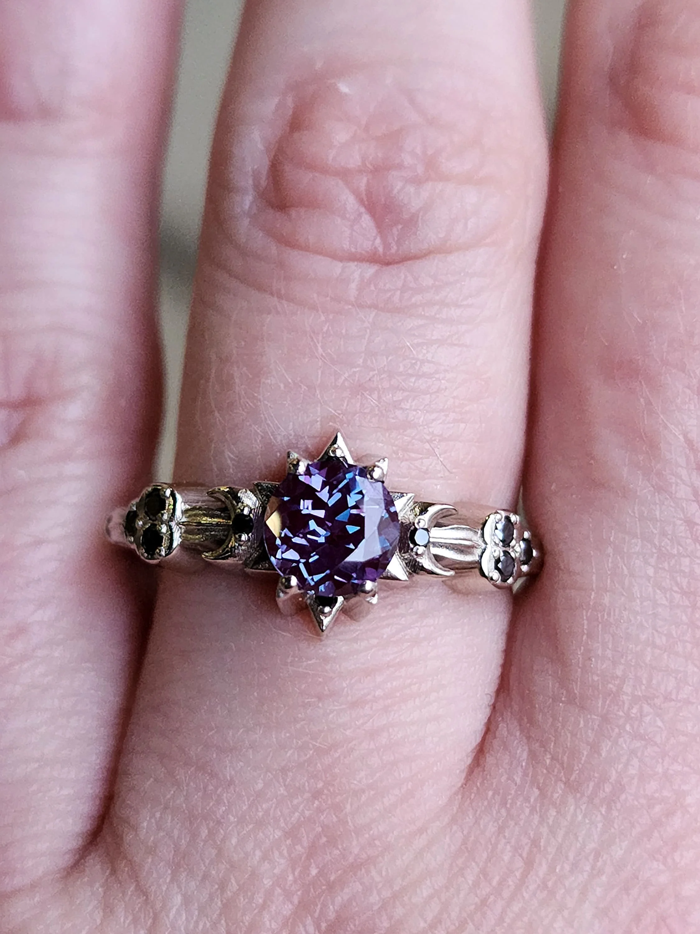 *Setting Only* Celestial Engagement Ring for Build your own Ring - Image 4