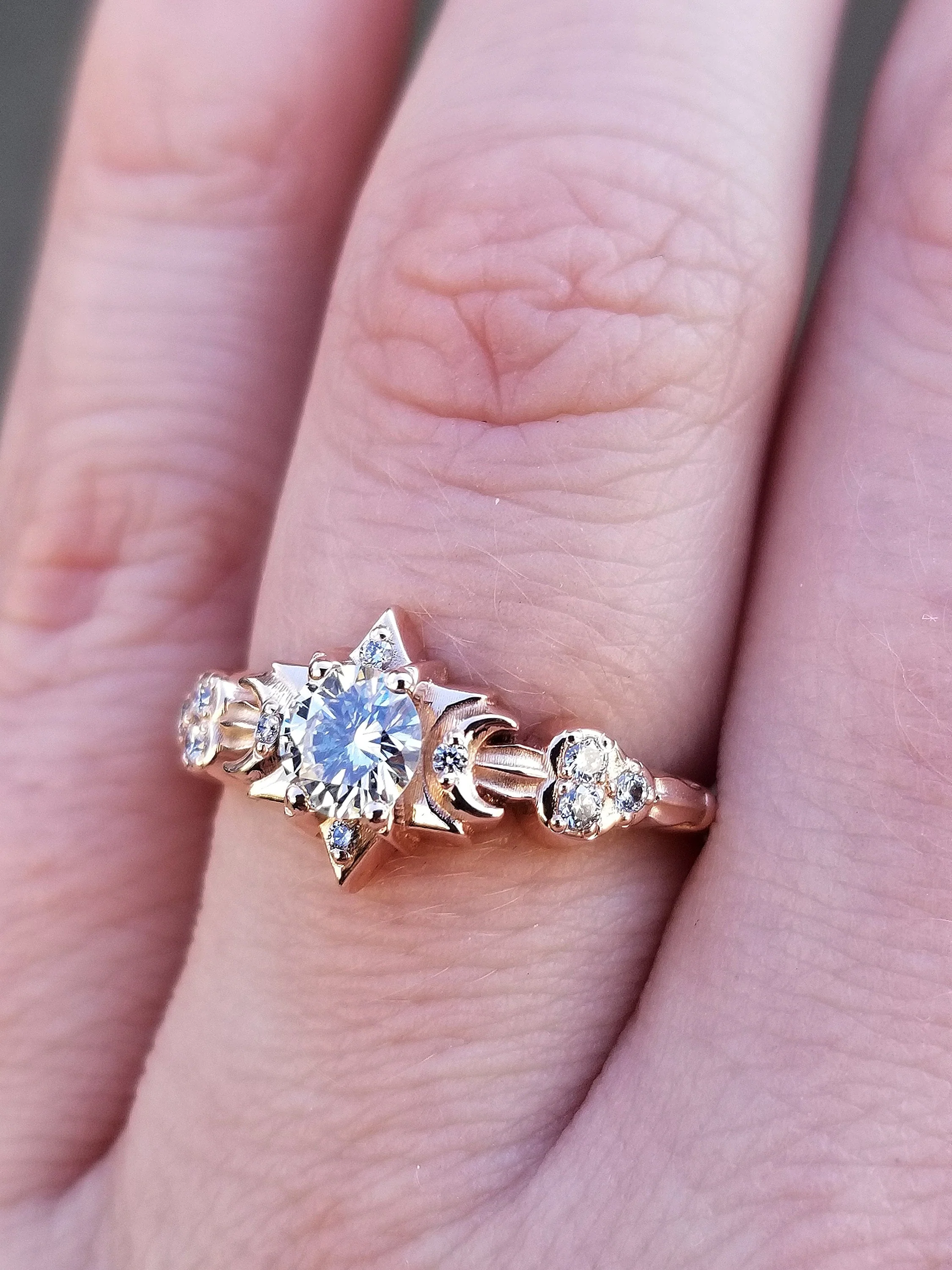 *Setting Only* Celestial Engagement Ring for Build your own Ring - Image 7