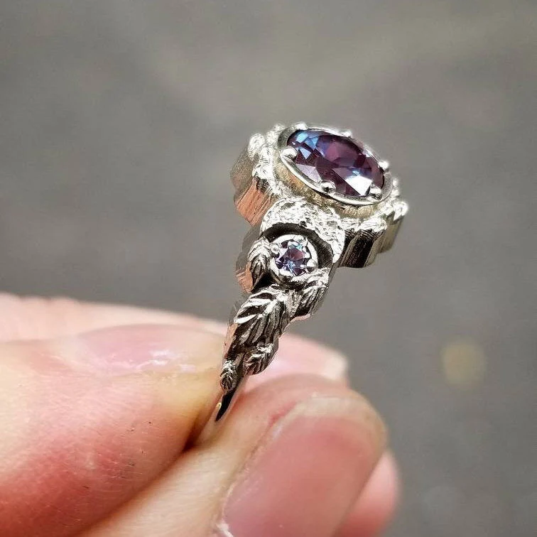 *Setting Only* Leafy Moon Ring for Build your own Ring - Image 10