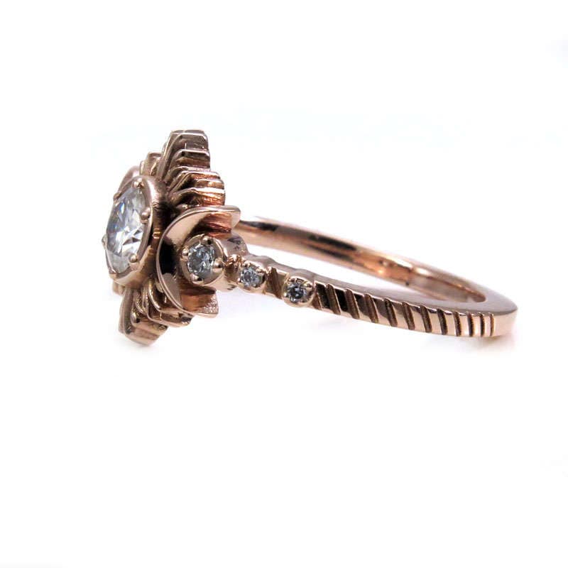 *Setting Only* Moon Fire Engagement Ring for Build your own Ring - Image 6