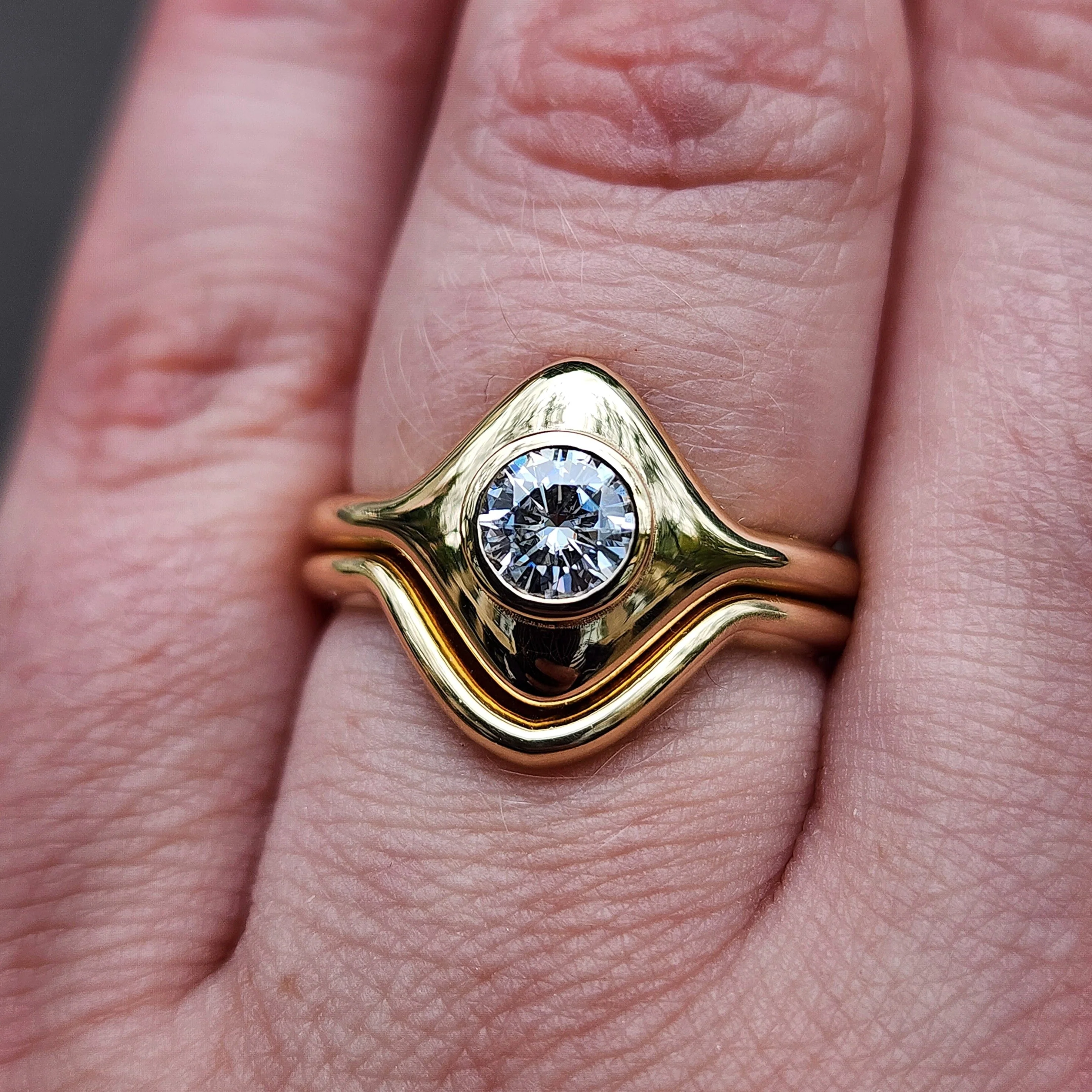 *Setting Only* Art Deco Solitaire Engagement Ring Set For Build Your Own RIng - Image 5