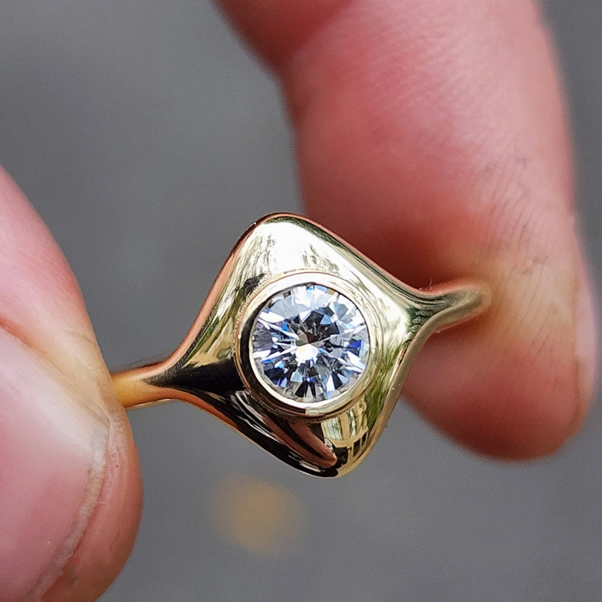 *Setting Only* Art Deco Solitaire Engagement Ring Set For Build Your Own RIng - Image 7