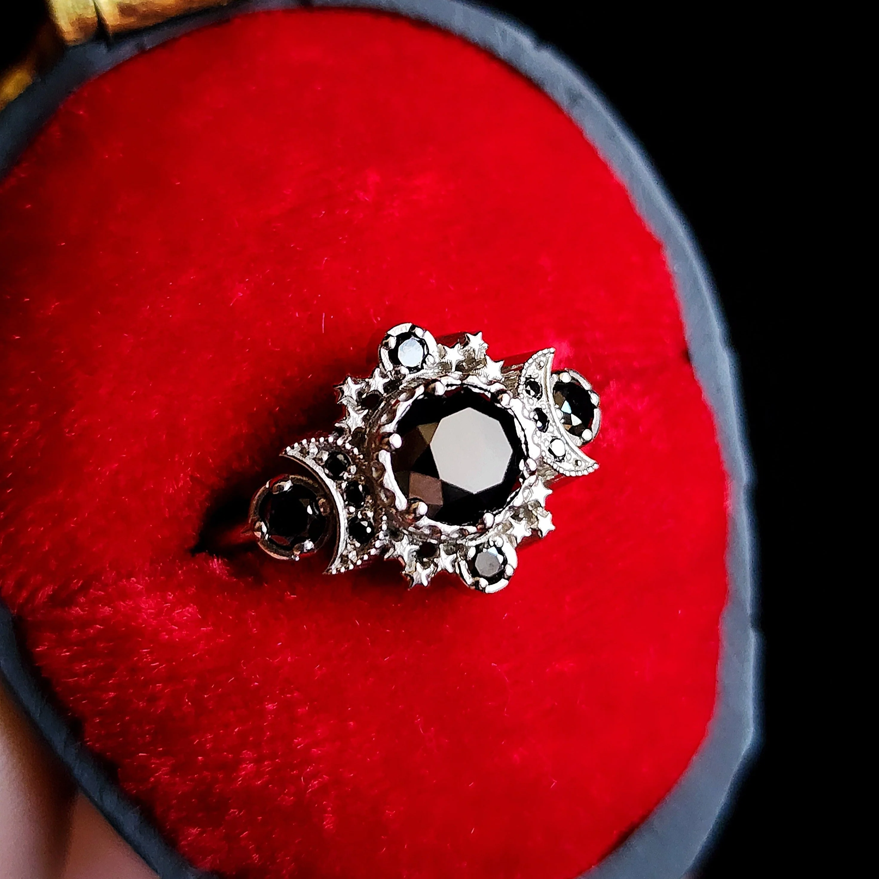 *Setting Only* Black Diamond Cosmos Engagement Ring for Build your Own Ring - Image 2