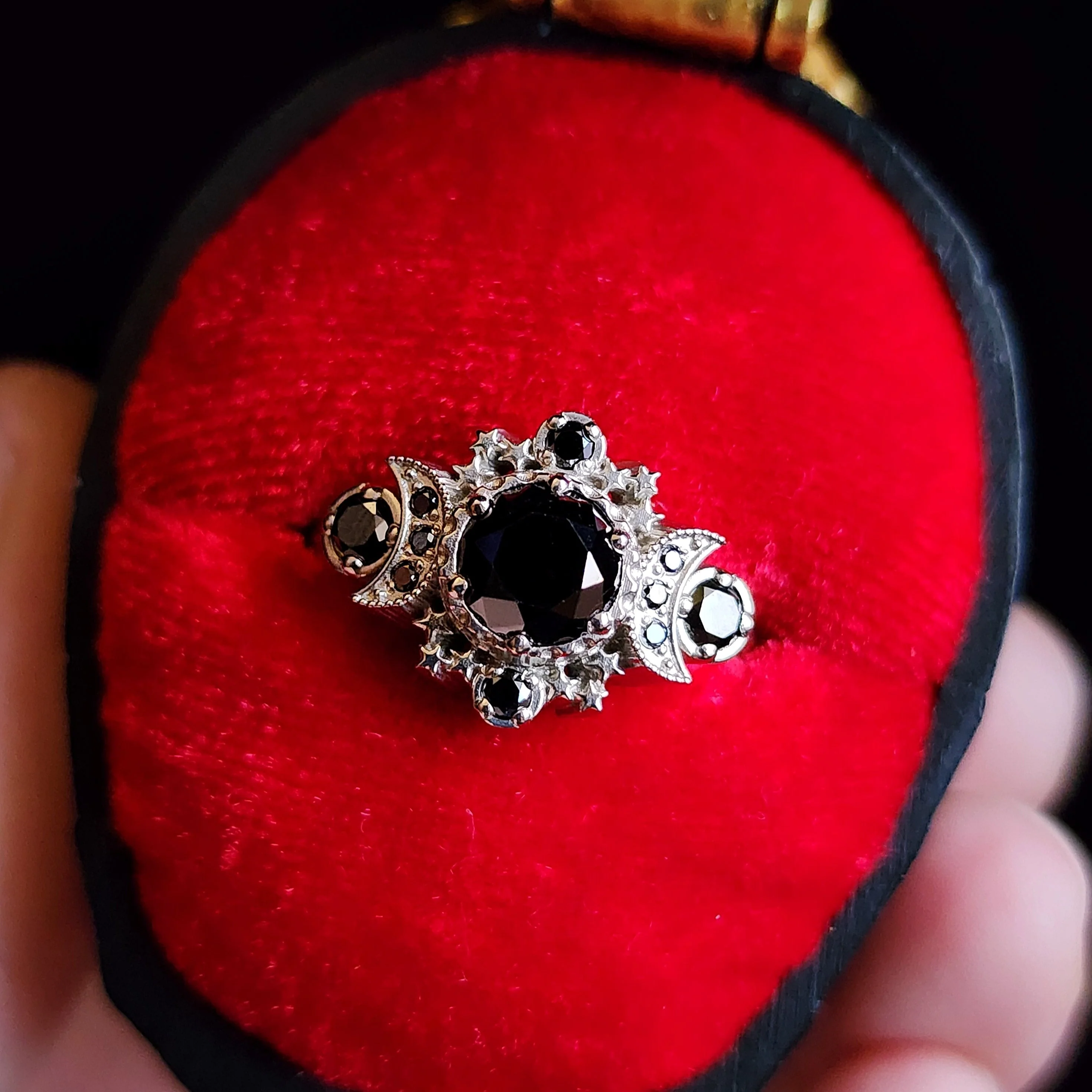 *Setting Only* Black Diamond Cosmos Engagement Ring for Build your Own Ring - Image 5