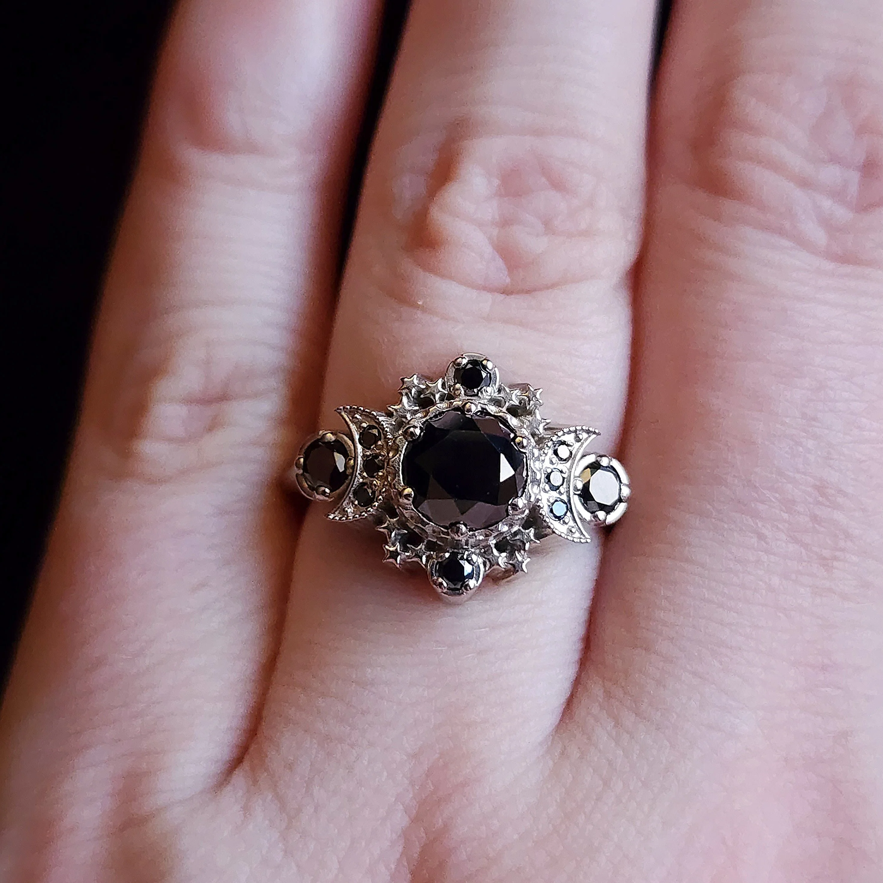 *Setting Only* Black Diamond Cosmos Engagement Ring for Build your Own Ring - Image 7