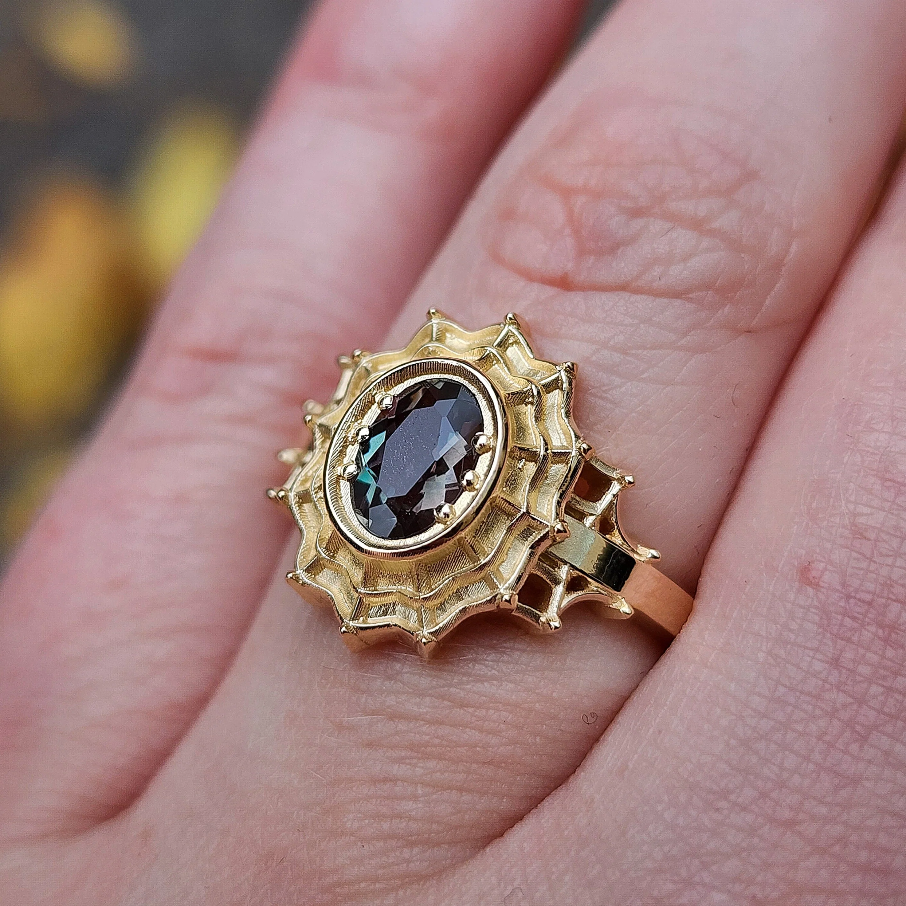 *Setting Only* Morticia Spider Web Engagement Ring - For Build your Own Custom Ring - Image 4