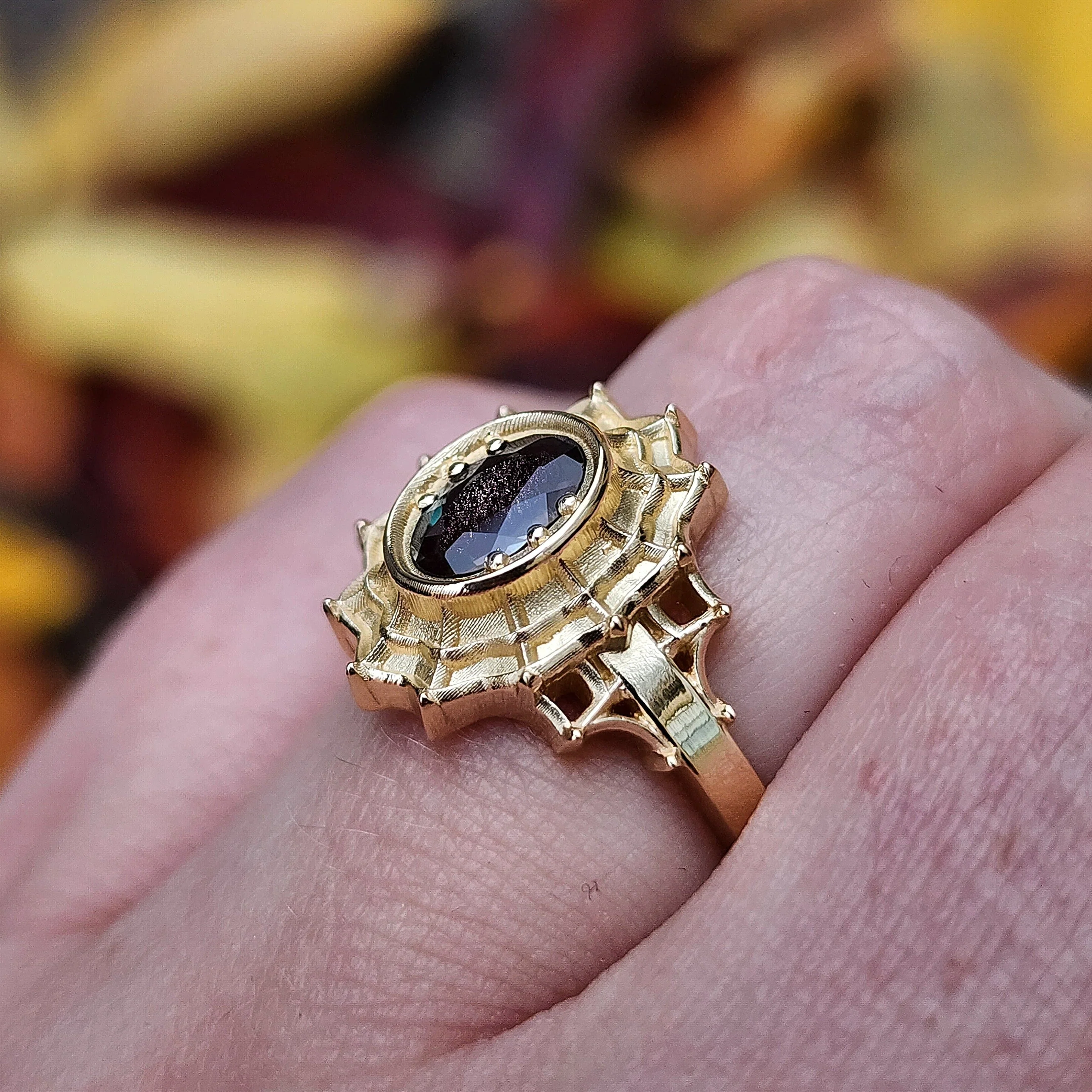 *Setting Only* Morticia Spider Web Engagement Ring - For Build your Own Custom Ring - Image 6