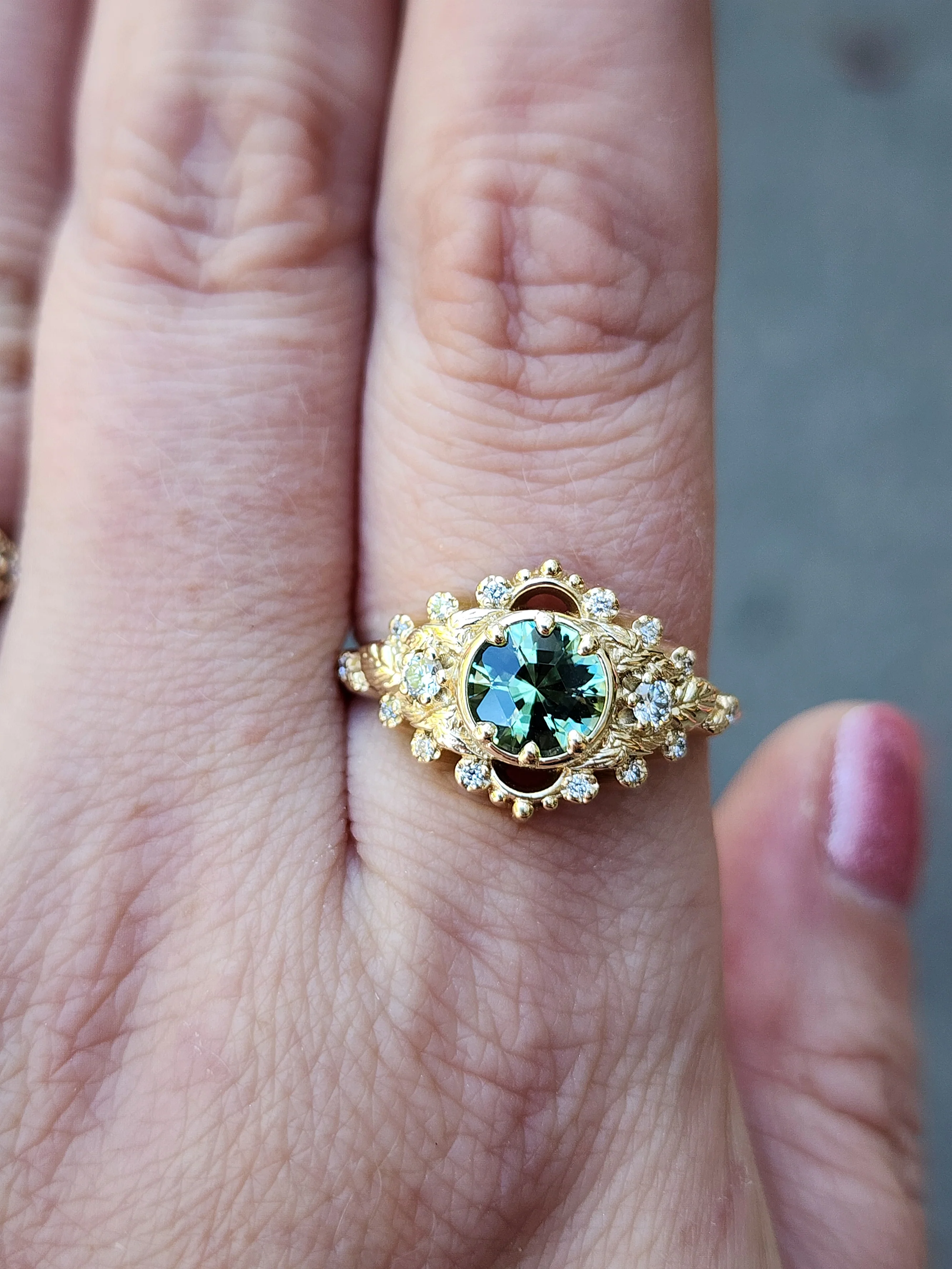 *Setting Only* Natura Leaf Engagement Ring for Build Your Own Ring - Image 15