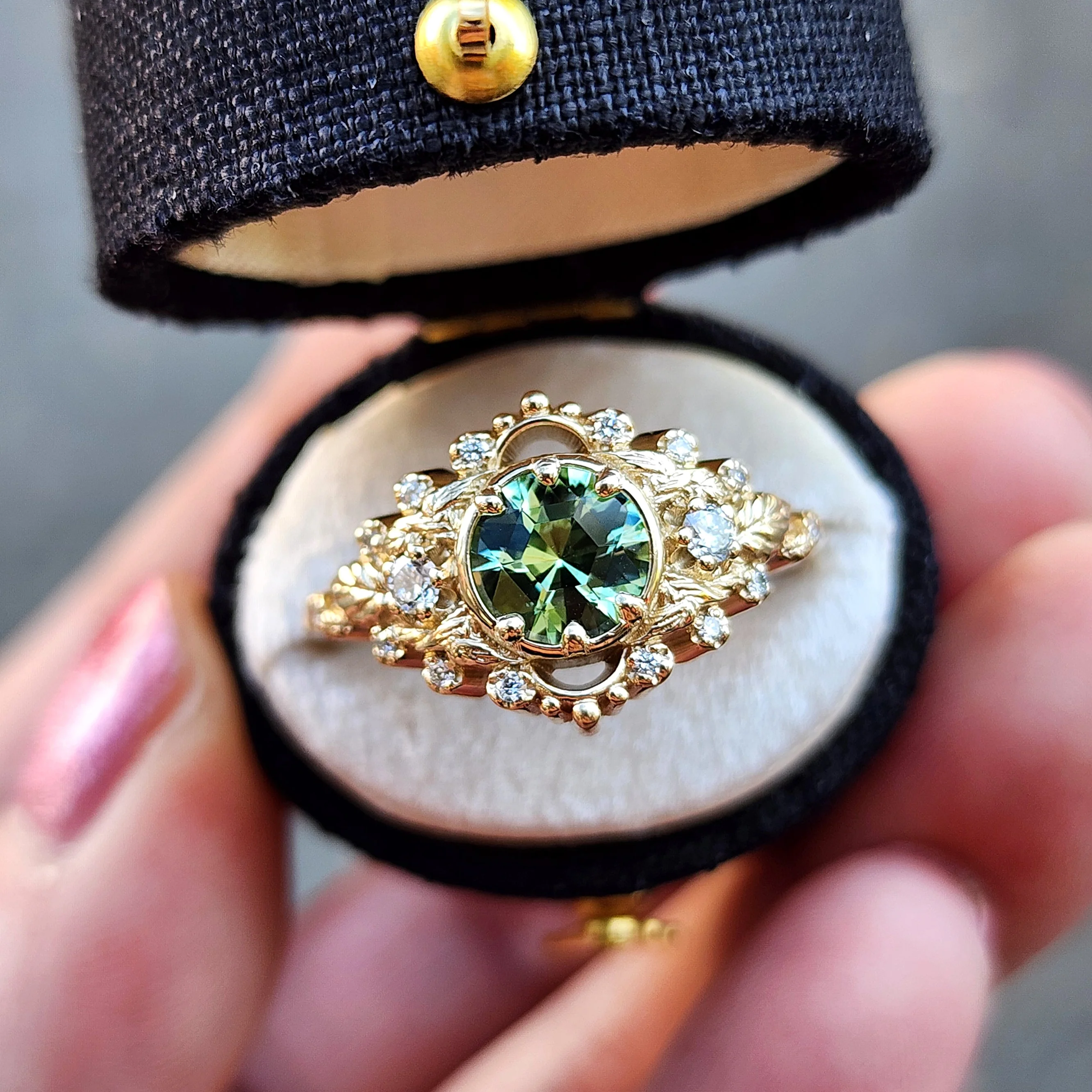 *Setting Only* Natura Leaf Engagement Ring for Build Your Own Ring - Image 2