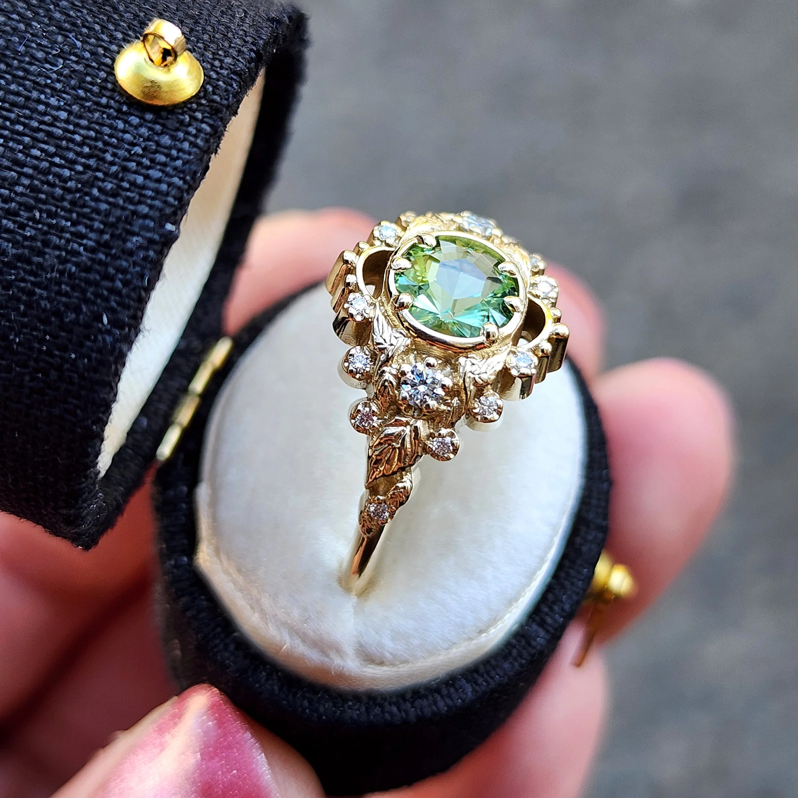 *Setting Only* Natura Leaf Engagement Ring for Build Your Own Ring - Image 3