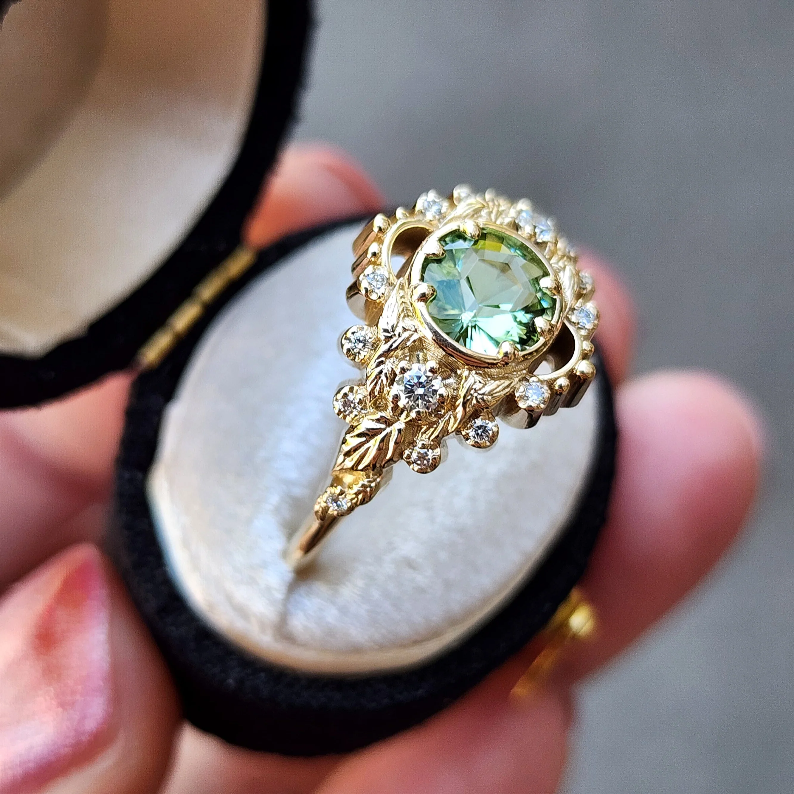 *Setting Only* Natura Leaf Engagement Ring for Build Your Own Ring - Image 4