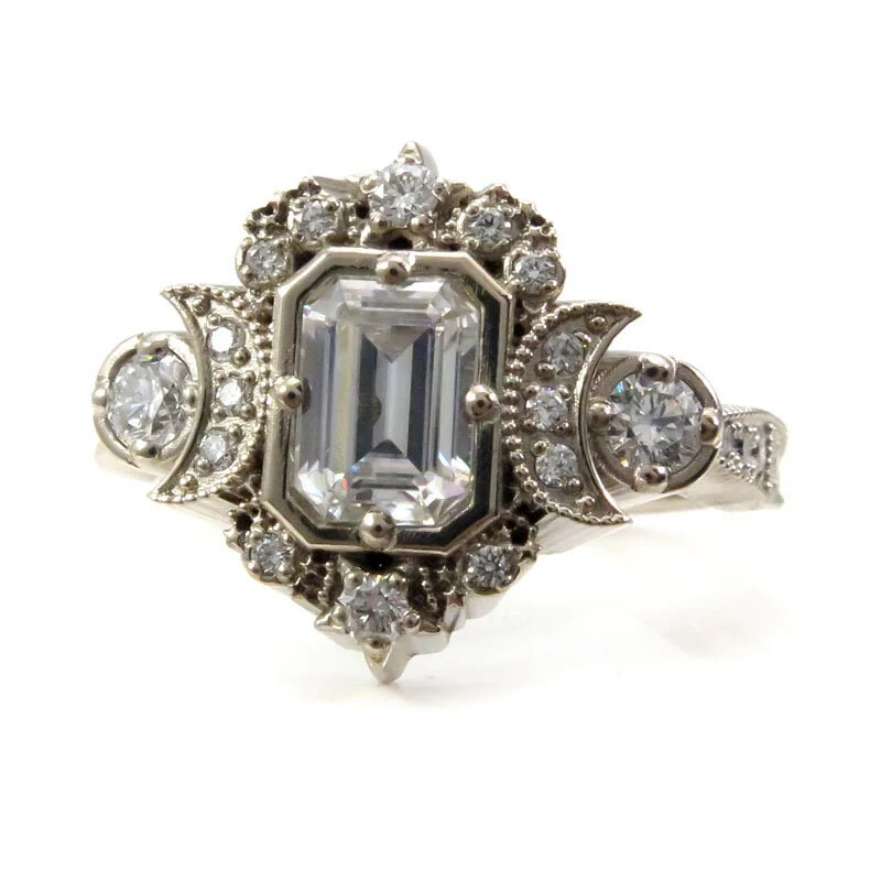 *Setting Only* Selene Engagement Ring for Build Your Own Ring - ALL Diamonds Sides - Image 3
