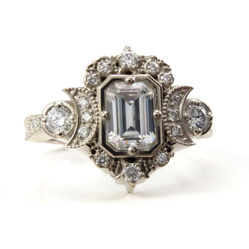 *Setting Only* Selene Engagement Ring for Build Your Own Ring - ALL Diamonds Sides - Image 4
