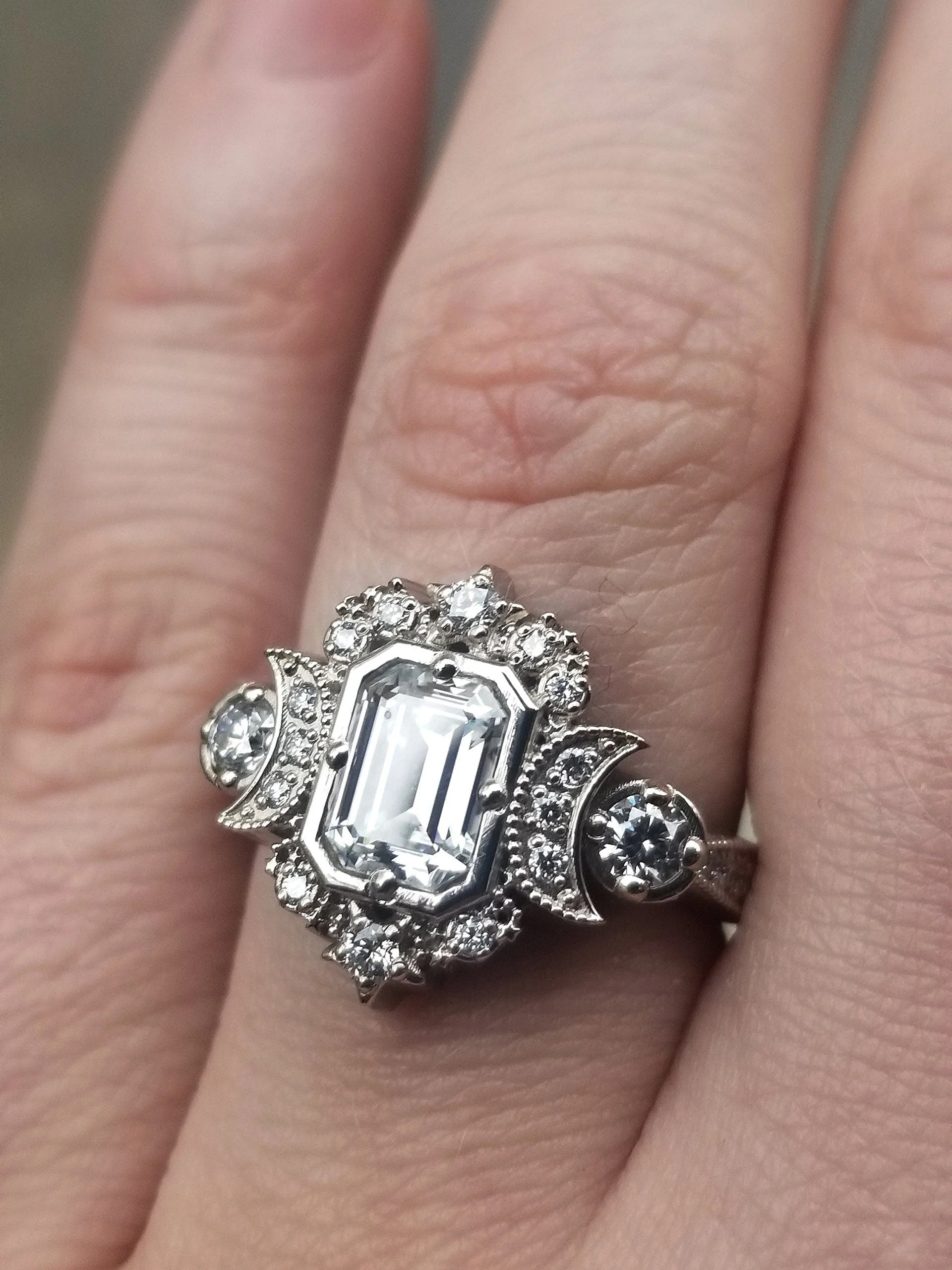 *Setting Only* Selene Engagement Ring for Build Your Own Ring - ALL Diamonds Sides - Image 5