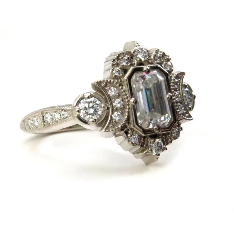 *Setting Only* Selene Engagement Ring for Build Your Own Ring - ALL Diamonds Sides - Image 9